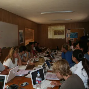 TEAWET, Santa Cruz Island field trip, 2009, computer lab at field station