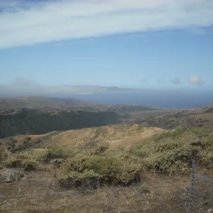Ridge Road, viewing west to Santa Rosa island, SBBG Field Trip to Santa Cruz Island, 2011