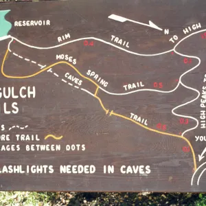 Pinnacles National Monument, 'Bear Gulch Trails' trail map