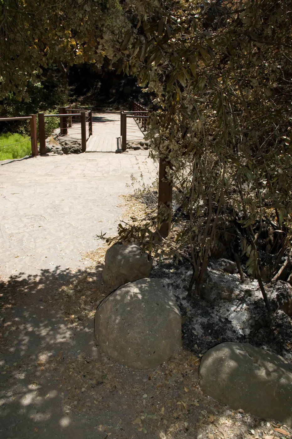 top of Mission Dam after the Jesusita Fire
