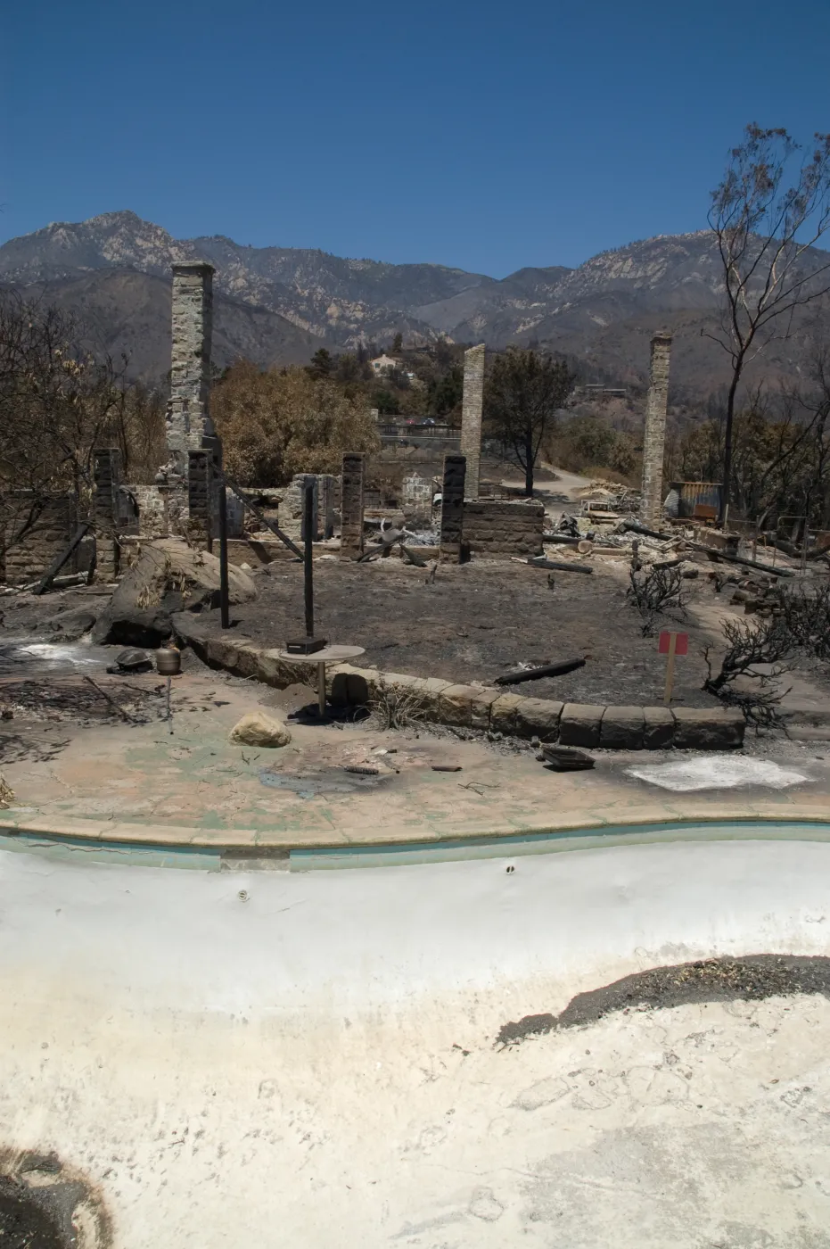 Gane House, after the Jesusita Fire