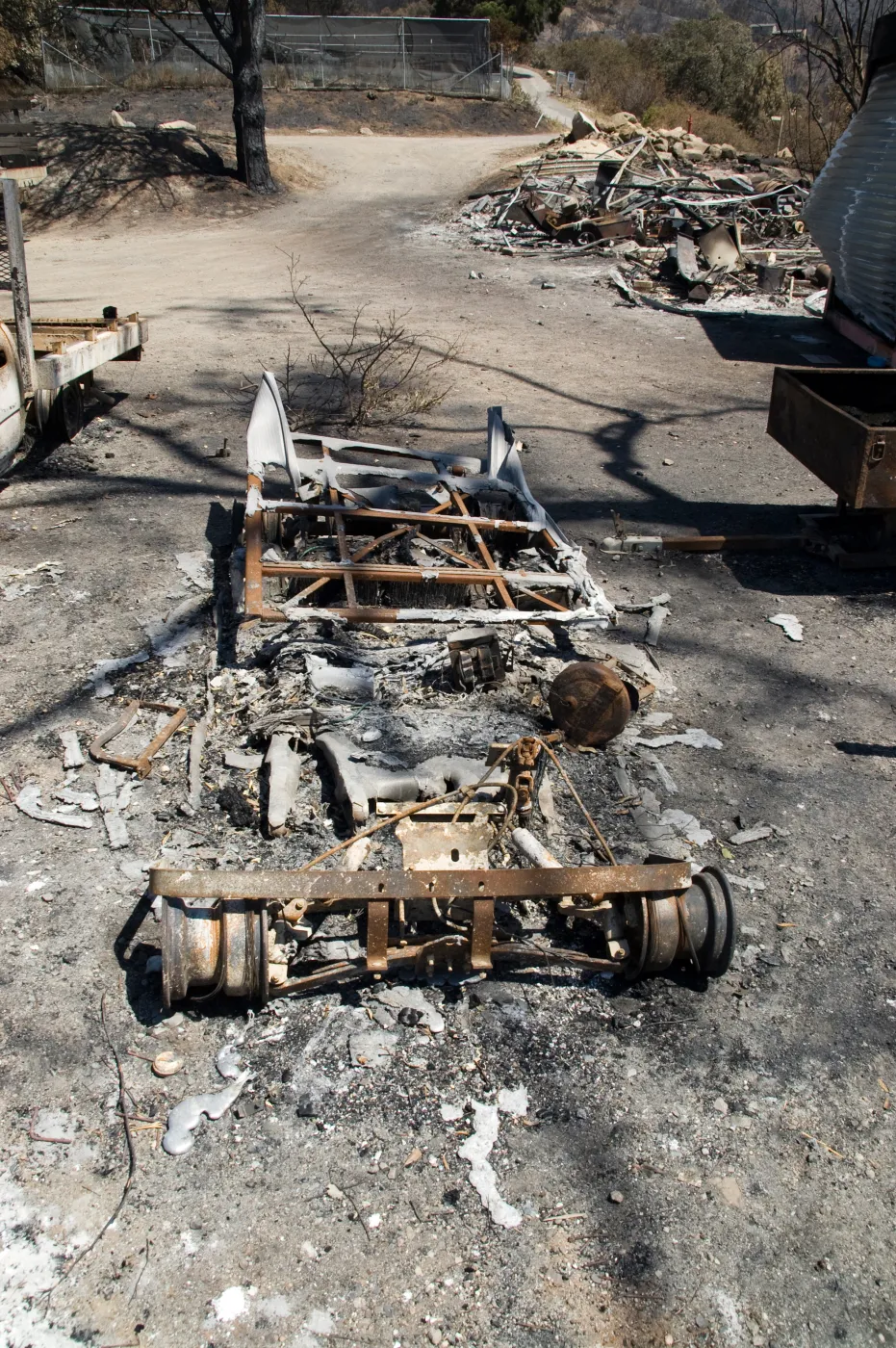 burned remains of Garden vehicle after the Jesusita Fire