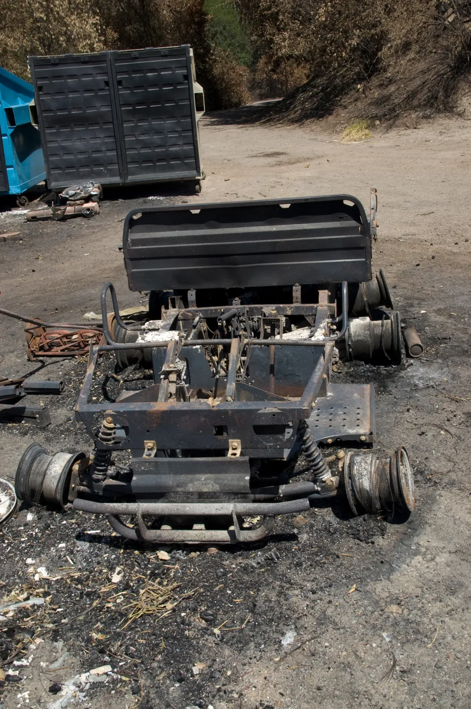 burned vehicle after the Jesusita Fire