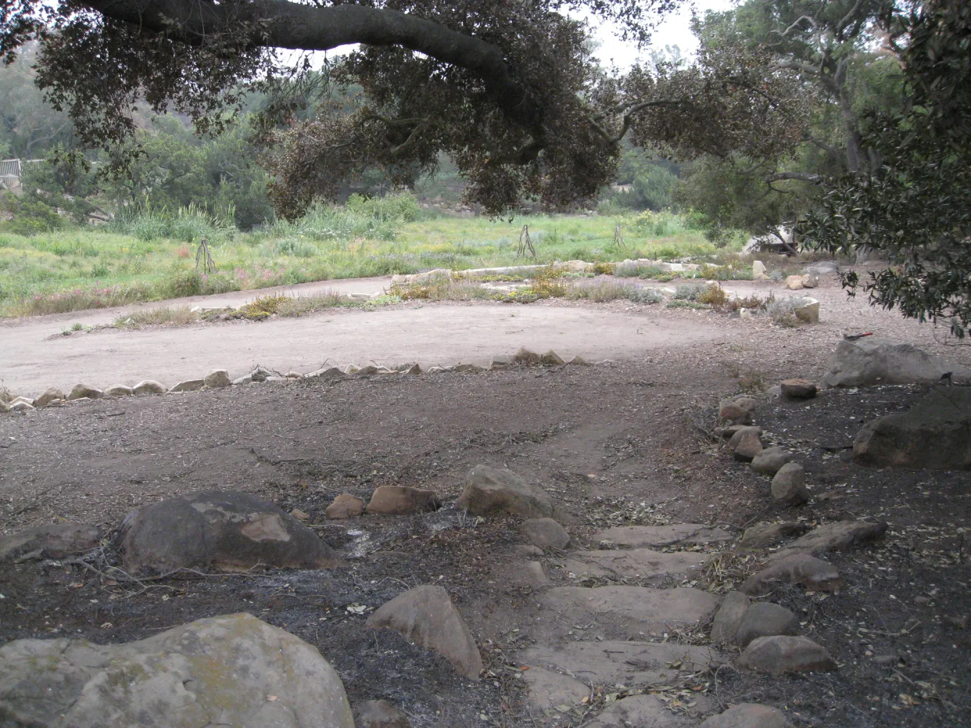 View from Meadow Oaks to Garden Terrace after the Jesusita Fire