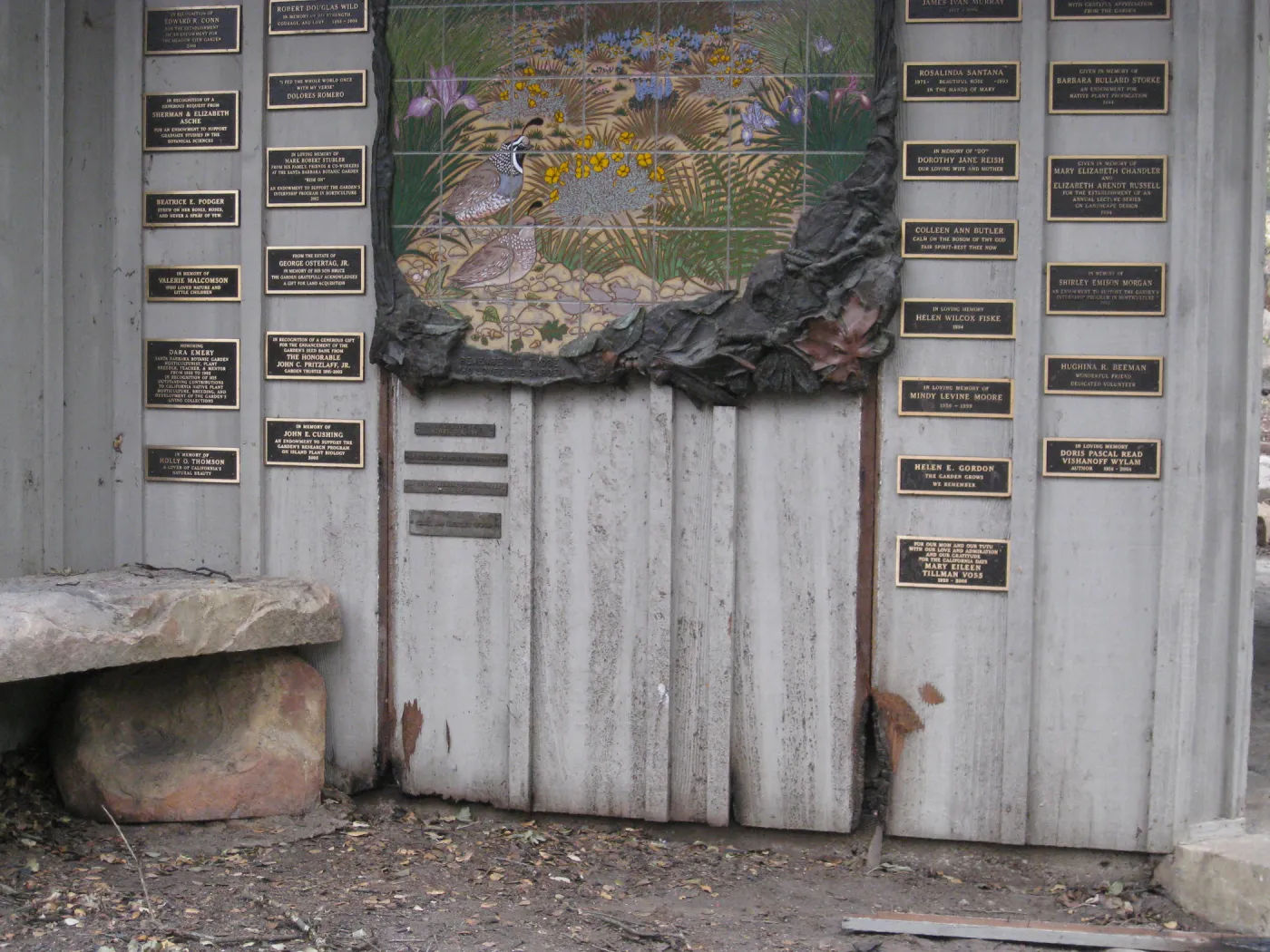 Santa Barbara Botanic Garden after the Jesusita Fire. Information Kiosk