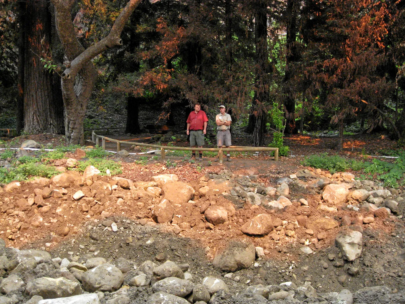 Channelization of Mission Creek above Mission Dam after Jesusita Fire