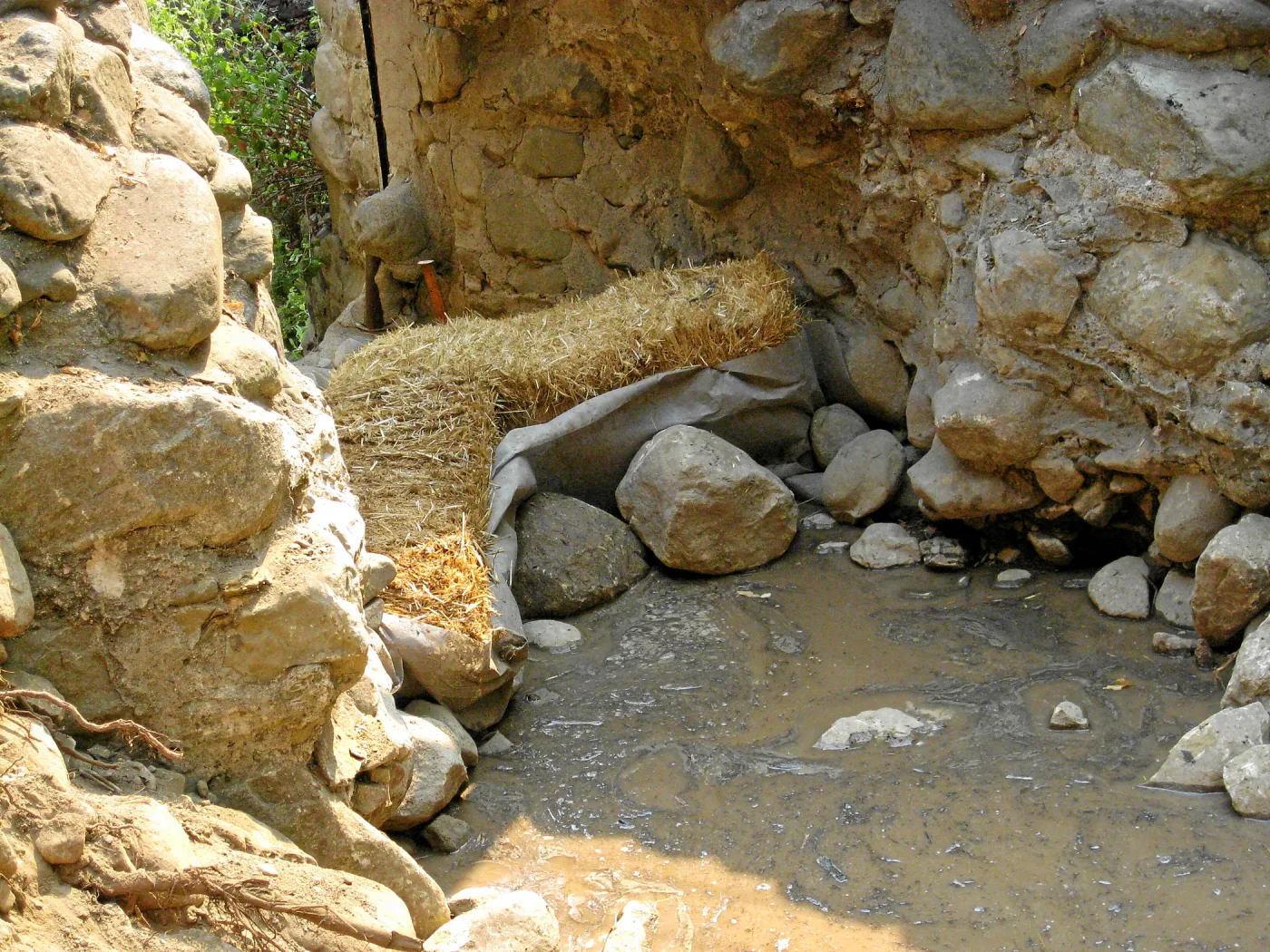 Channelization of Mission Creek above Mission Dam after Jesusita Fire