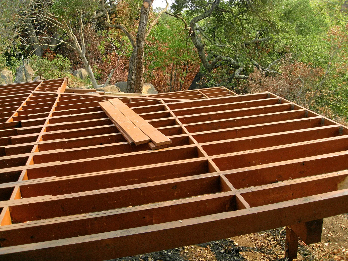 Reconstruction of Home Demonstration Garden deck after Jesusita Fire