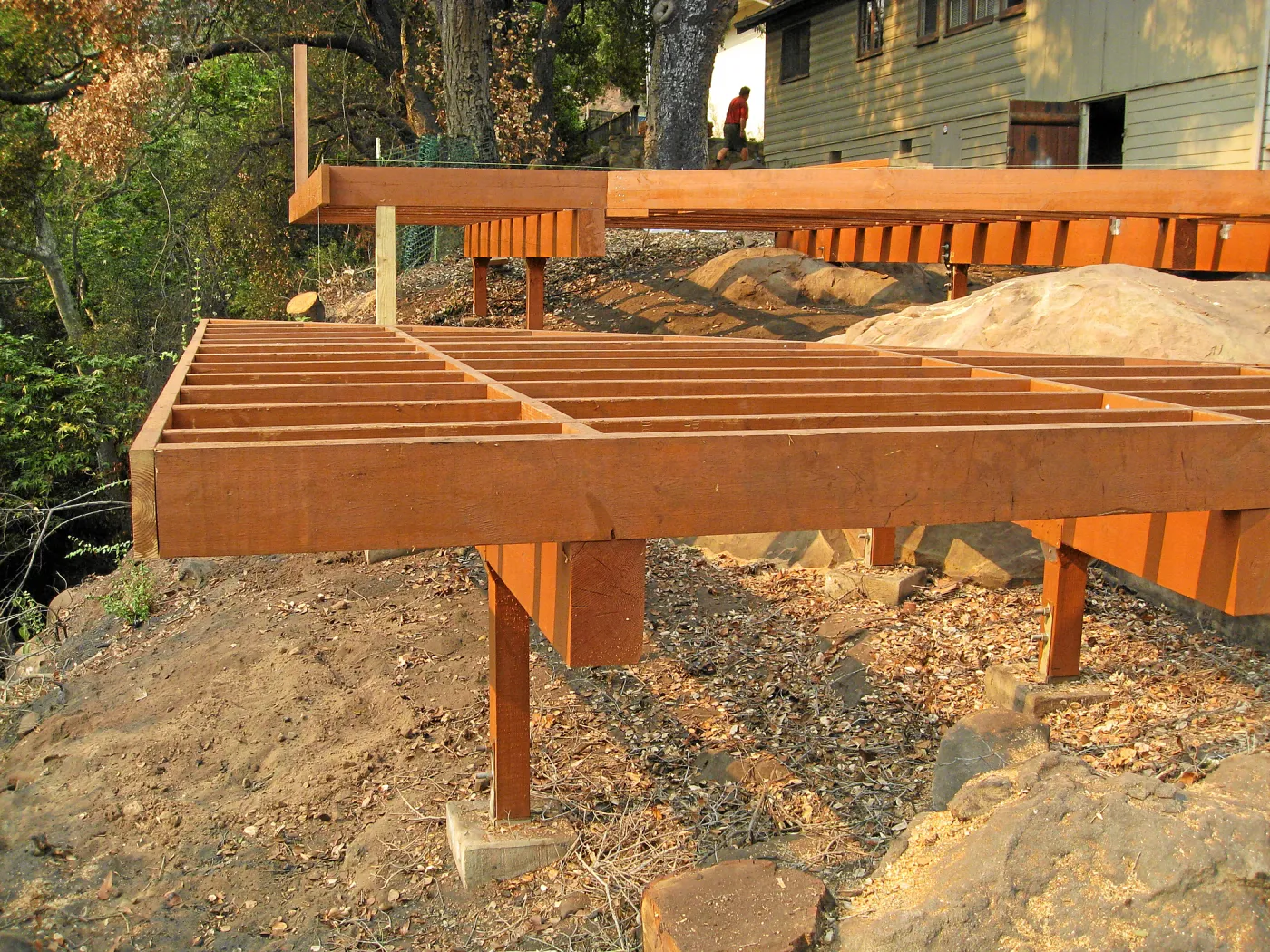 Reconstruction of Home Demonstration Garden deck after Jesusita Fire