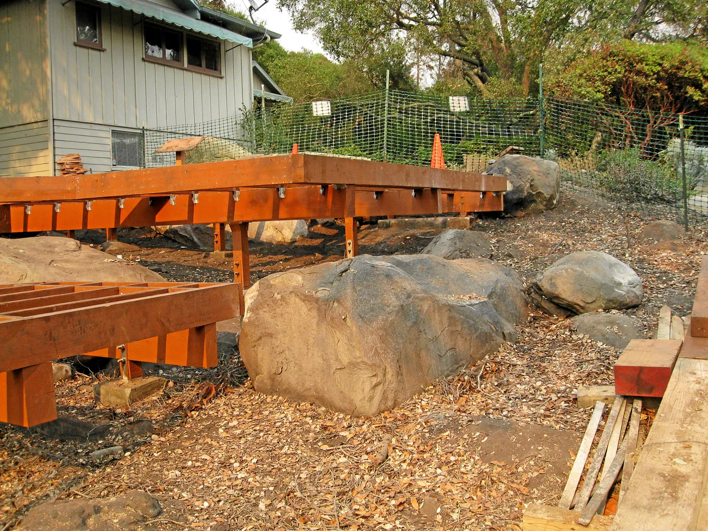 Reconstruction of Home Demonstration Garden deck after Jesusita Fire