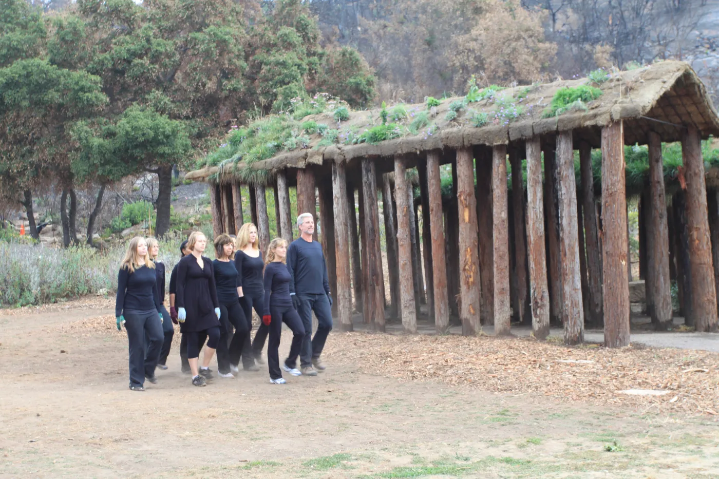 Art from the Ashes Dancers with Herb Parker's Haven Laborinth