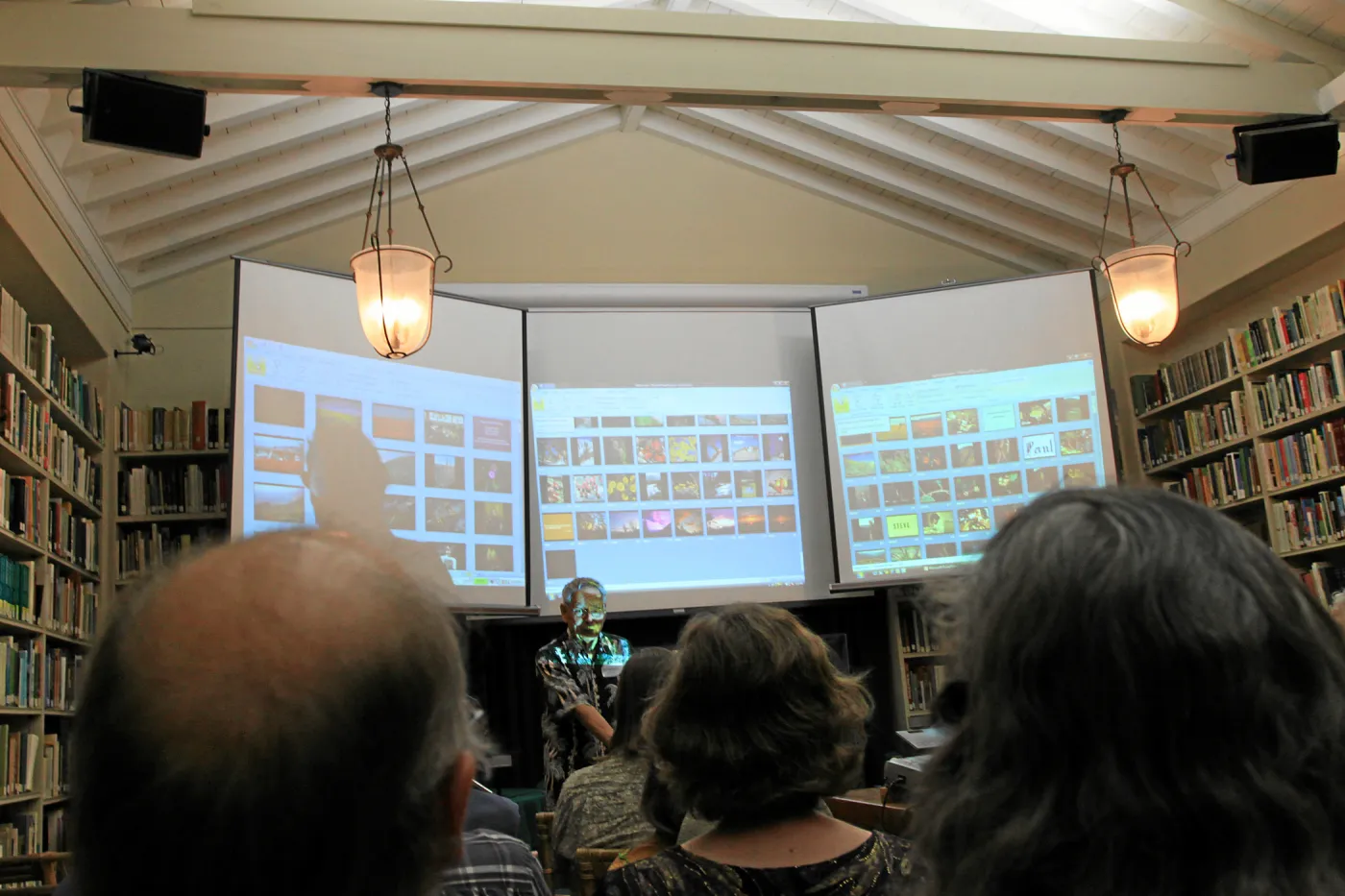 Party celebrating Bob Haller's 80th year Library Interior