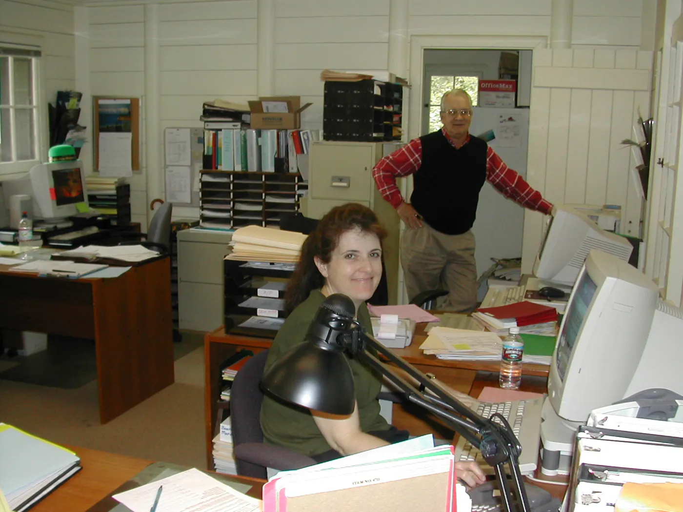 Tracy Rogers and George Quinn in the cottage