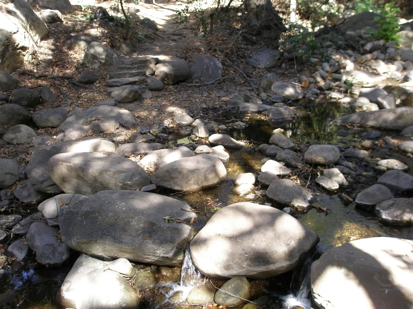 Lower Mission Creek crossing, Canyon Trail, Mission Canyon