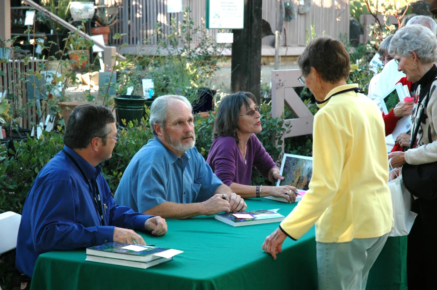  Carol Bornstein book signing, author table (Bart Oâ€˜Brien, David Fross, Carol Bornstein)