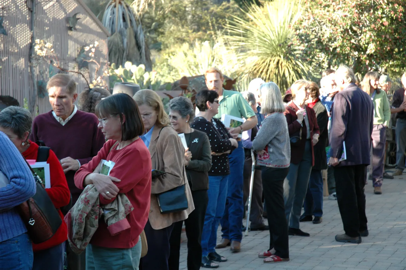 people in line for Carol Bornstein book signing