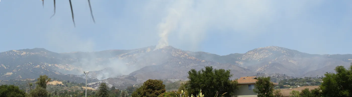 Jesusita Fire from San Roque neighborhood, Day 3, 1:30 PM