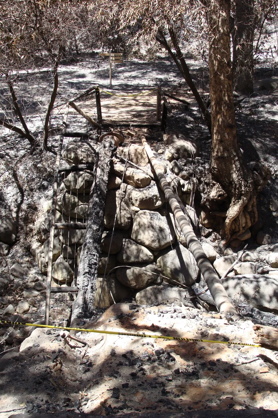 Campbell Bridge, after the Jesusita Fire