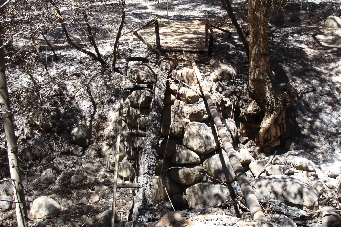 Campbell Bridge, after the Jesusita Fire