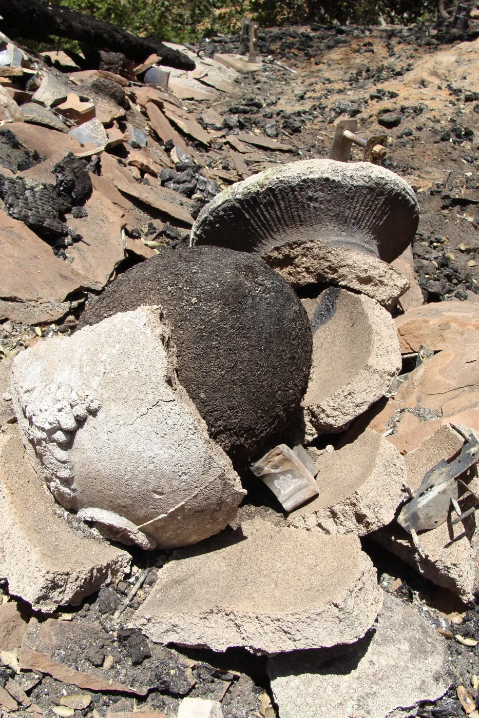 debris from the Home Demonstration Deck, after the Jesusita Fire