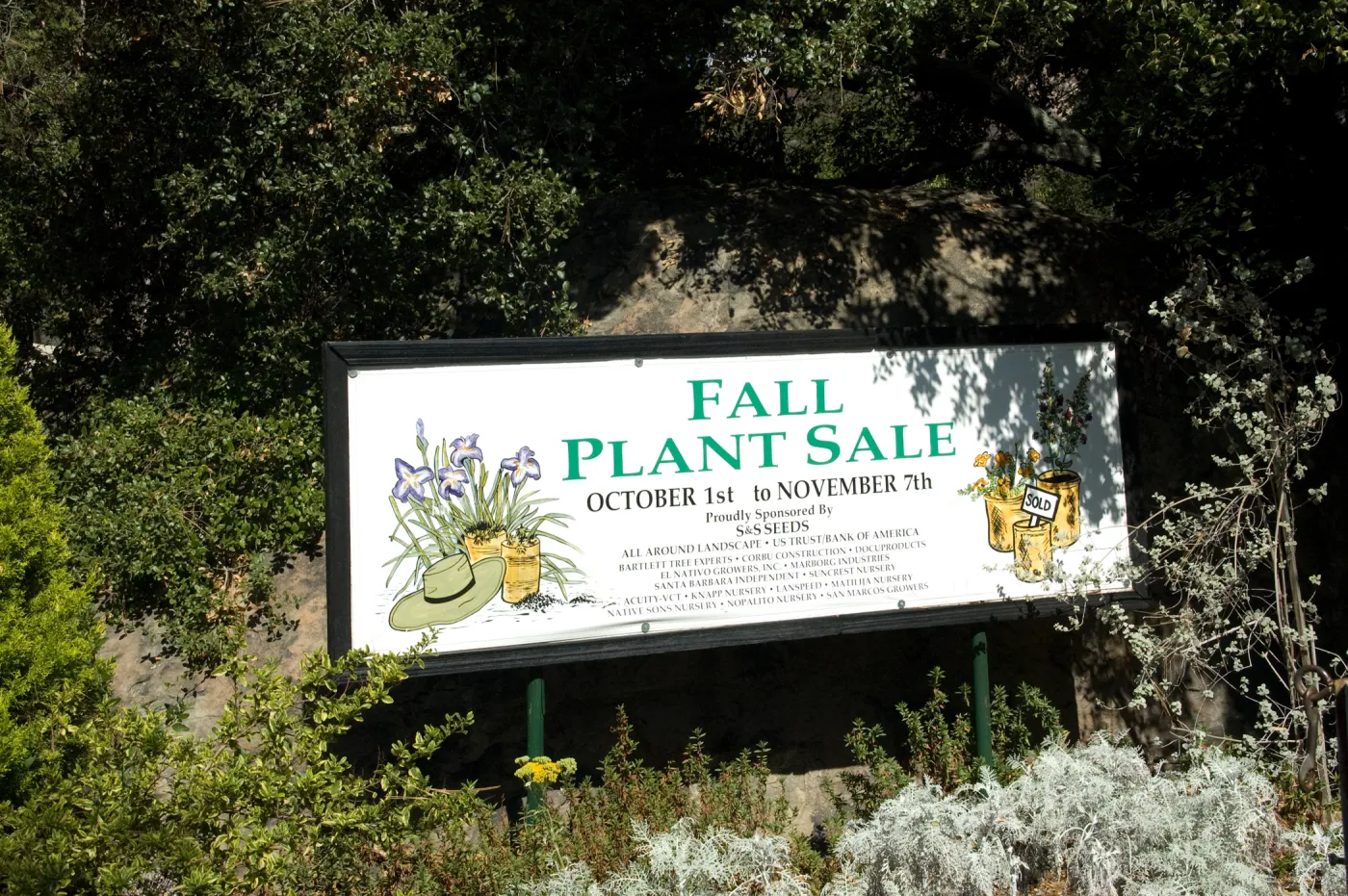 'Fall Plant Sale' banner, SBBG Fall Plant Sale 2010
