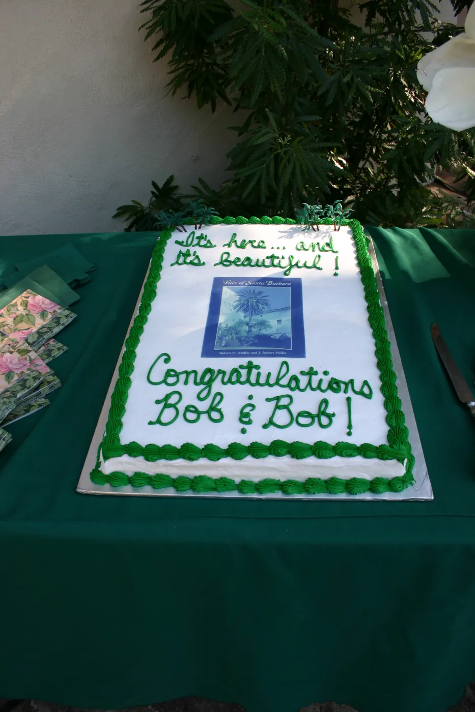 the cake, Trees of Santa Barbara book signing 2005