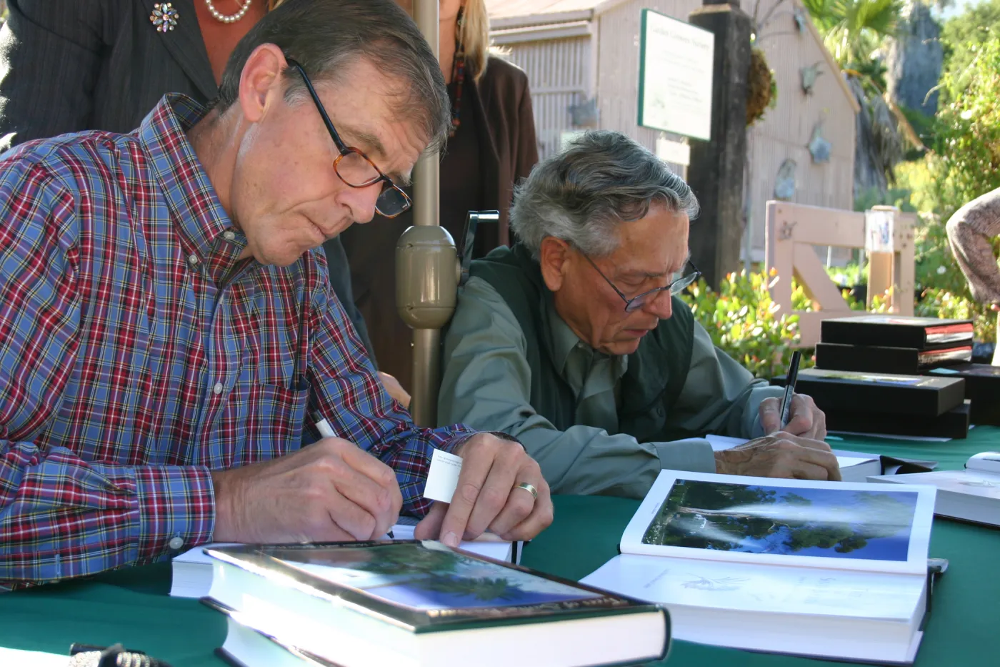 Robert Muller and Bob Haller, Trees of Santa Barbara book signing 2005