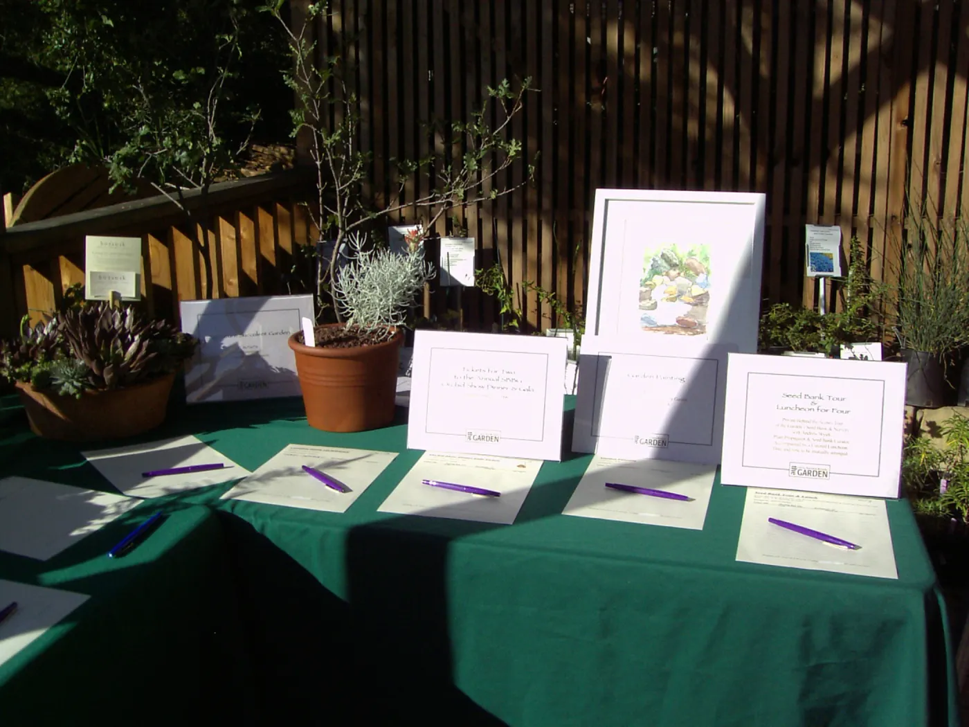 Fall Plant Sale, 2005, silent auction