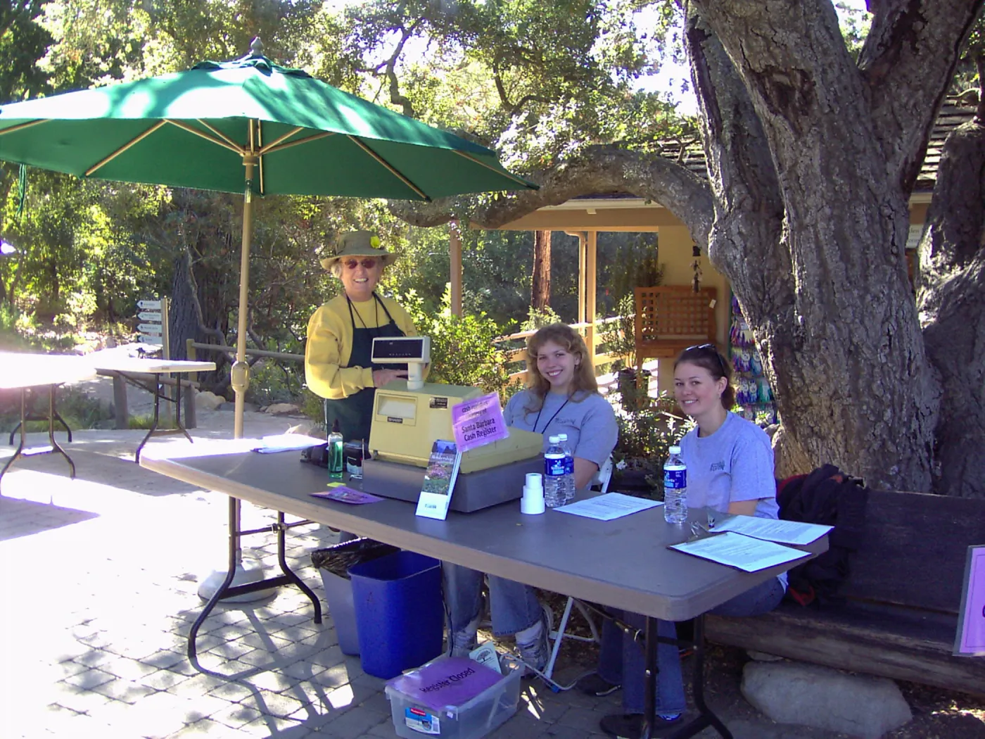 cash register table, Fall Plant Sale, 2005
