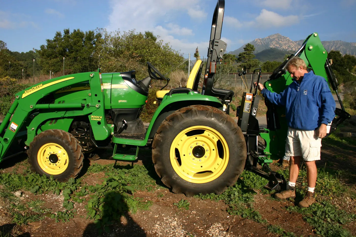 Dave Kershaw, new tractor
