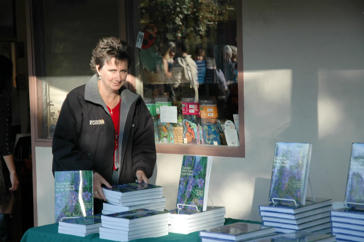 book display table, California Native Plants for the Garden, book signing event