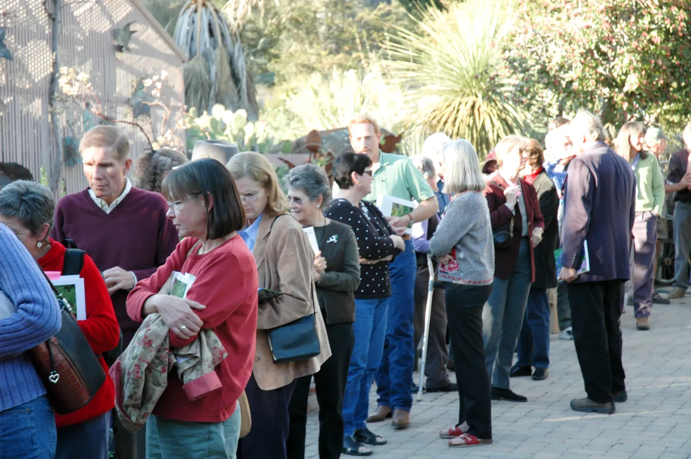 waiting in line, California Native Plants for the Garden, book signing event