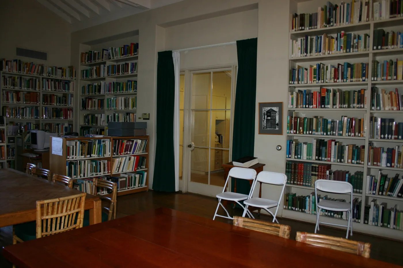 inside the Blaksley Library, prior to closing off the door to the Main Office