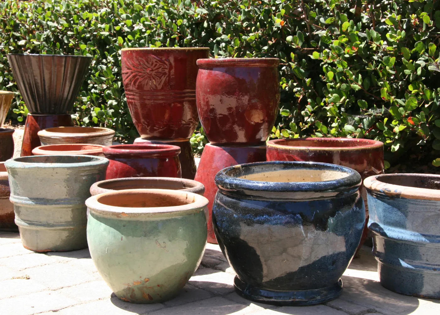 Ceramic pots for sale in the Garden Growers Nursery