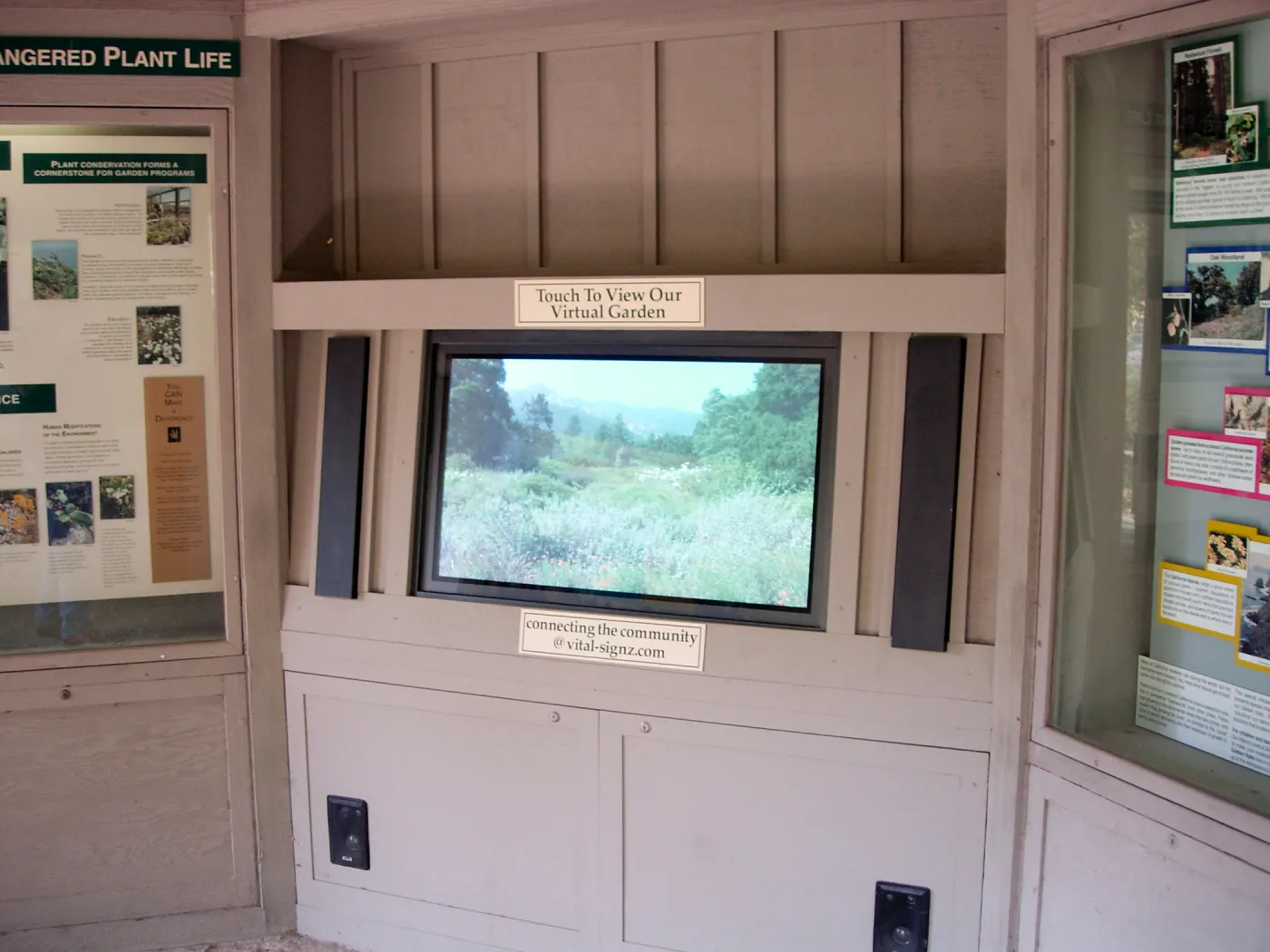 flat screen TV installed in the Information Kiosk, SBBG 2006 Projects