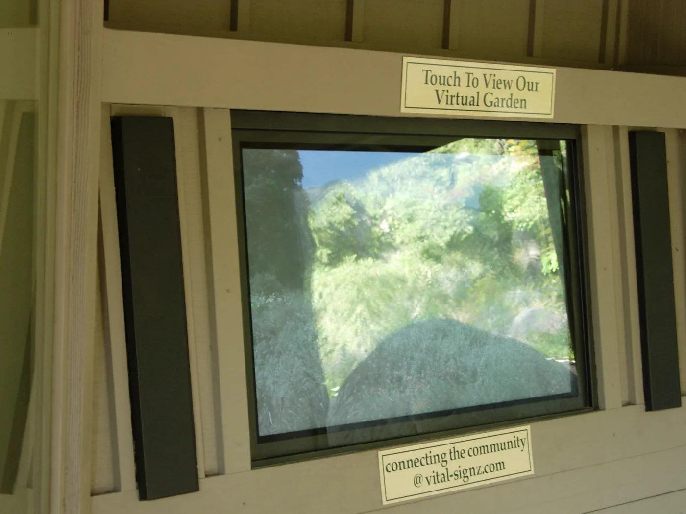 flat screen TV installed in the Information Kiosk, SBBG 2006 Projects