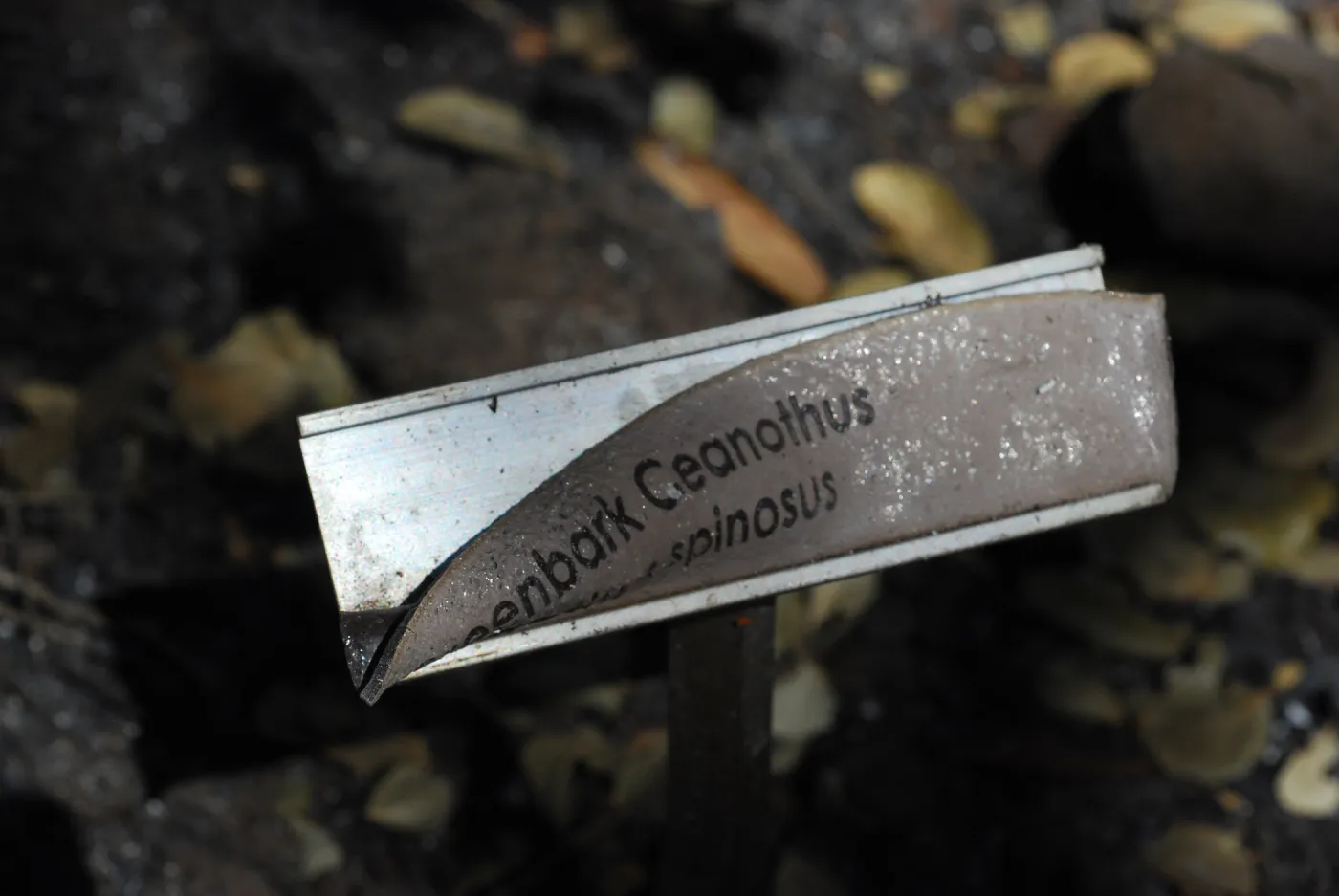 1x5 public information label, damaged signs and labels after the Jesusita Fire