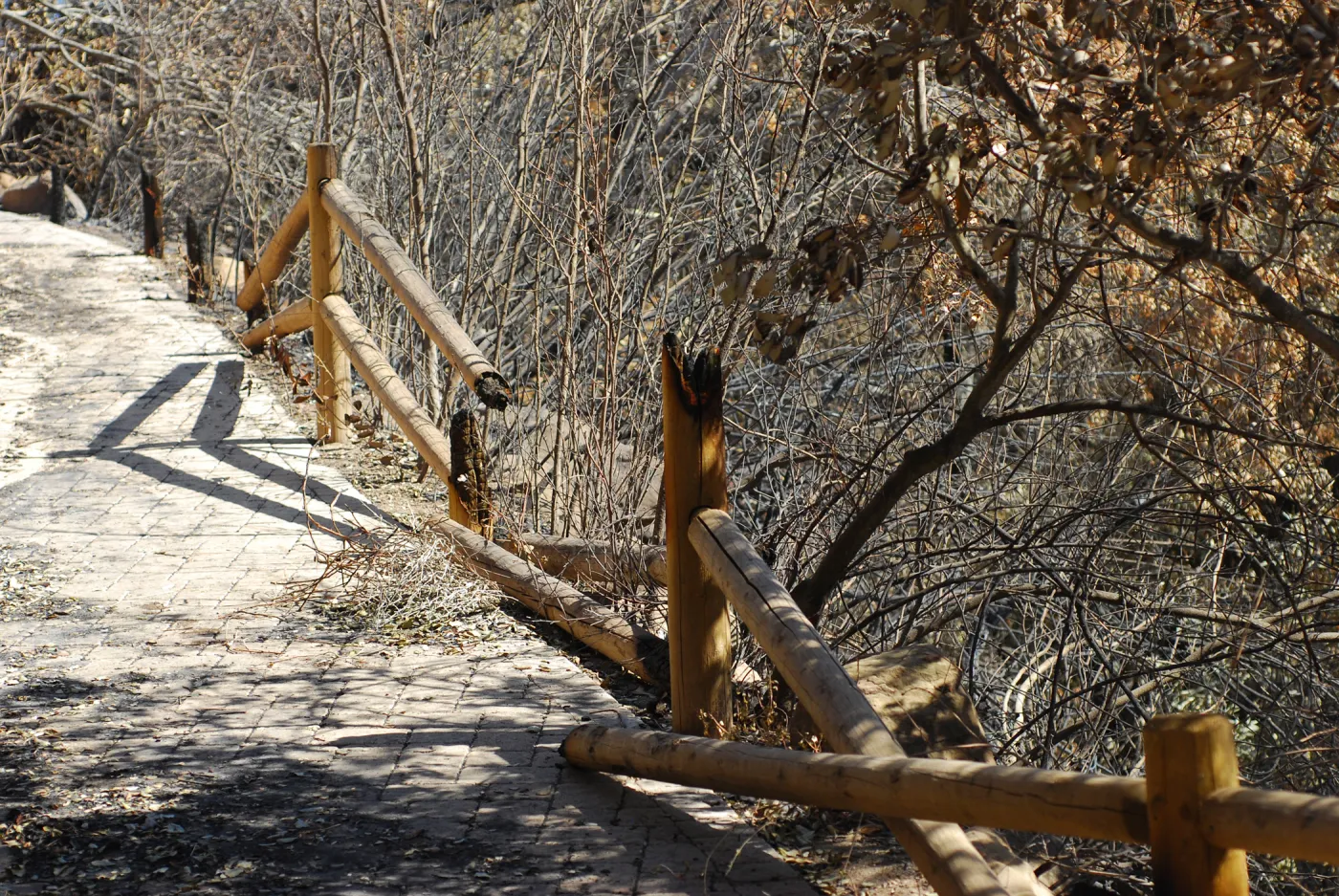 damaged signs and public information labels after the Jesusita Fire