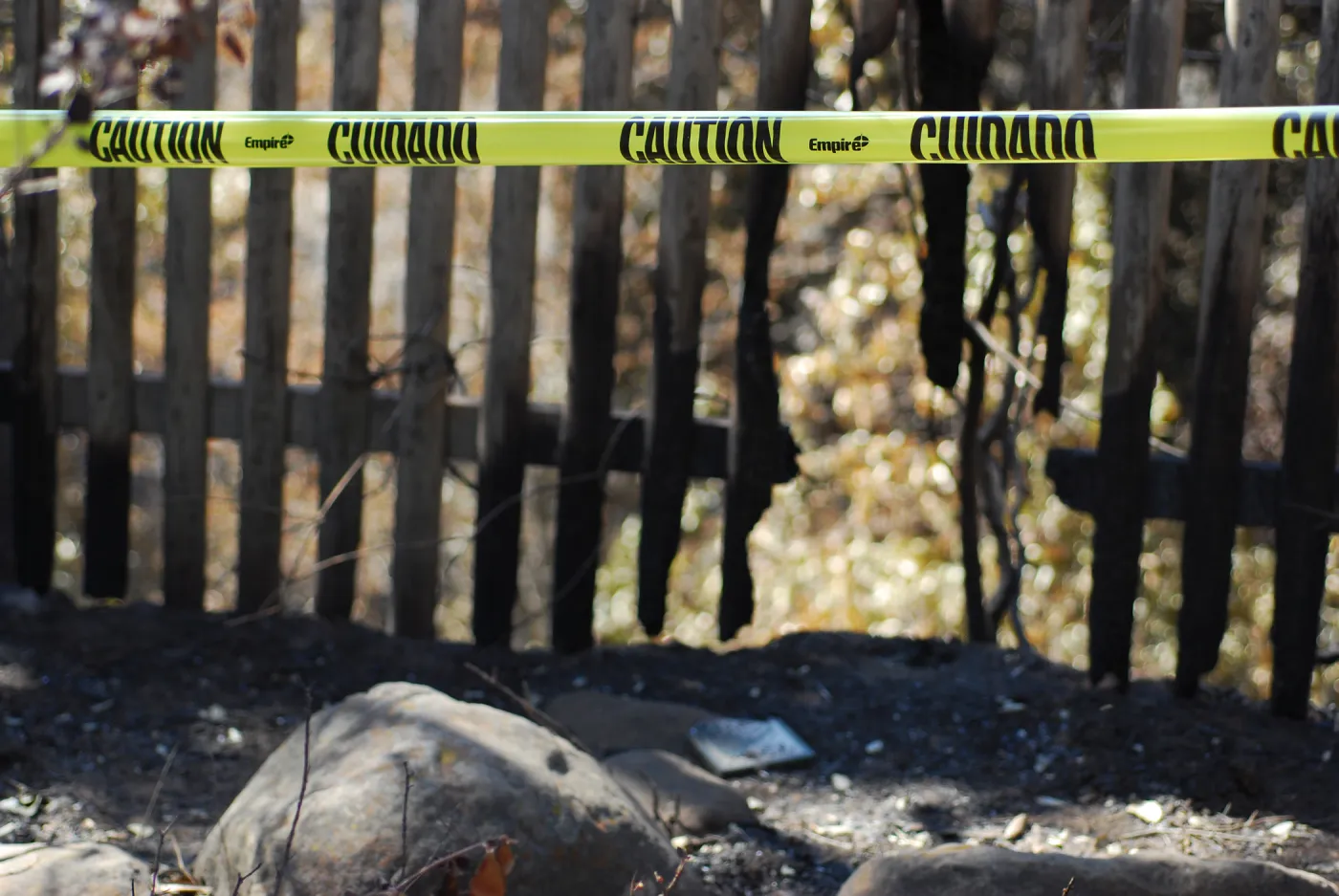 burned directional sign after the Jesusita Fire