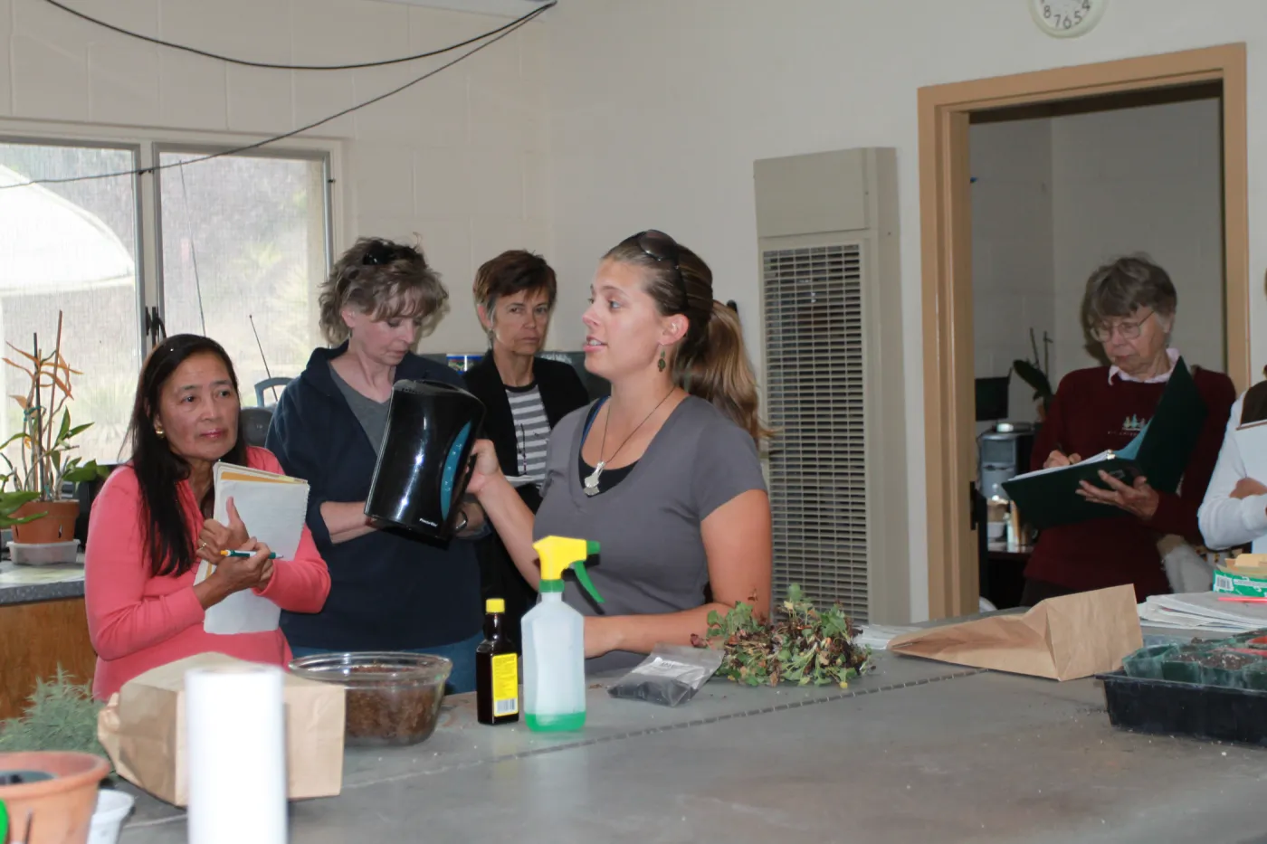 plant propagation class with Heather Wehnau, SBBG Plant Propagator, Master Gardener Training class 2009