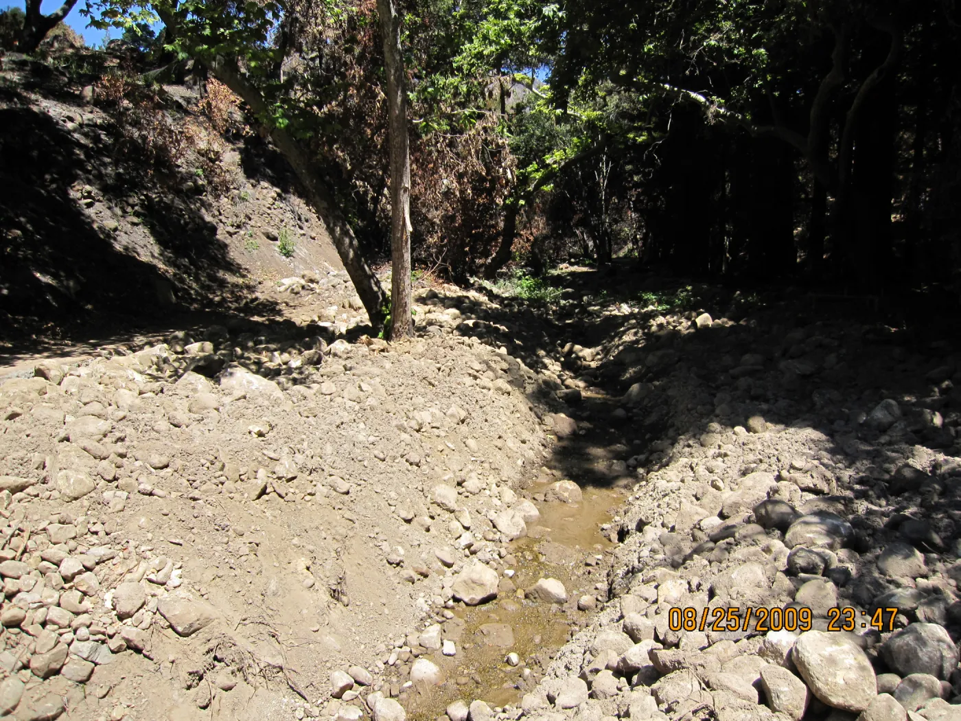 Santa Barbar County flood control, Mission Creek after the Jesusita Fire