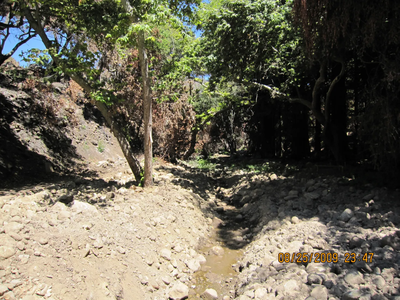 Santa Barbar County flood control, Mission Creek after the Jesusita Fire