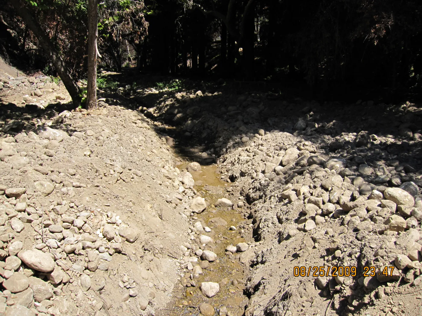 Santa Barbar County flood control, Mission Creek after the Jesusita Fire