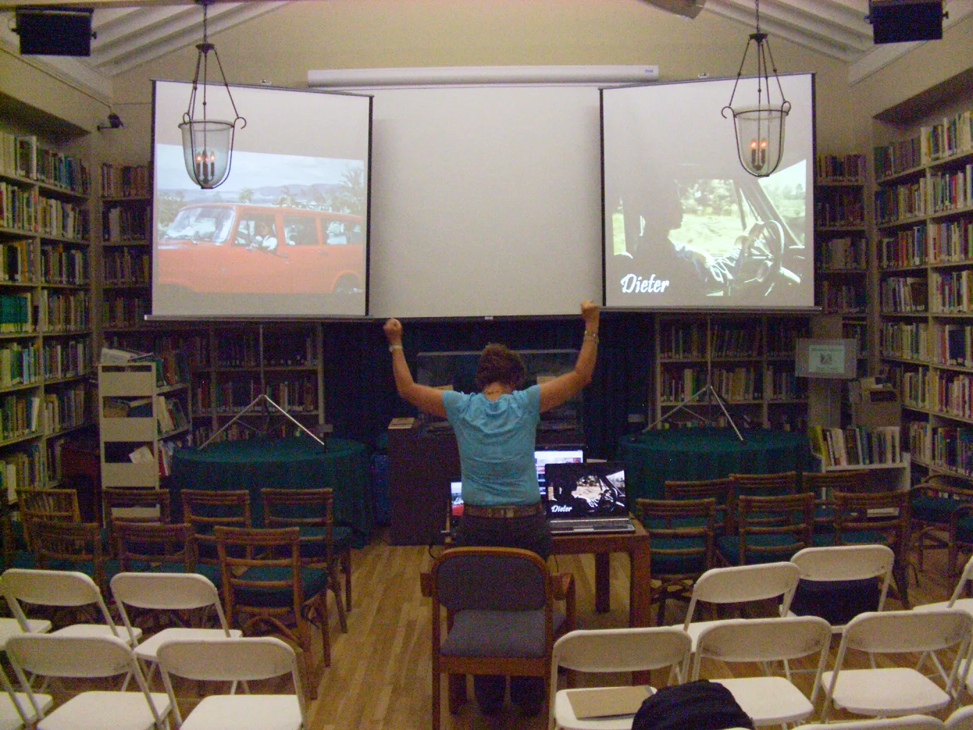 producing the J.R. Haller three screen slideshow, 2009