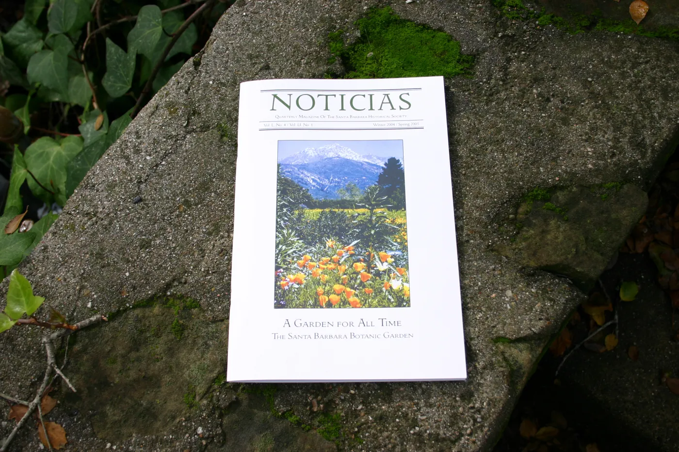 Noticias Spring 2005 publication, 'A Garden for All Time - The Santa Barbara Botanic Garden', 