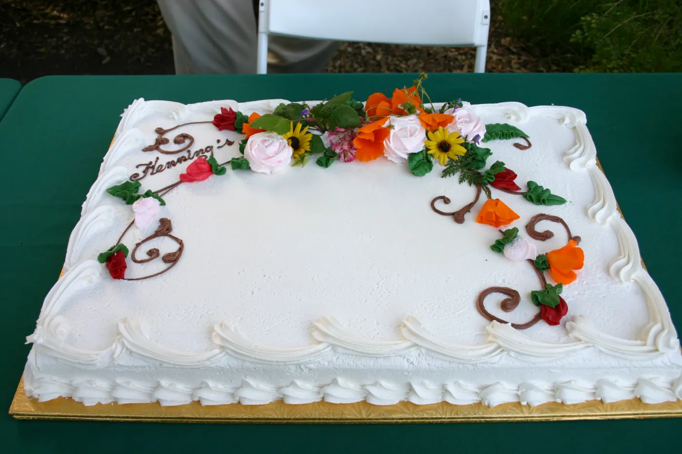 SBBG 80th Birthday Celebration, floral cake