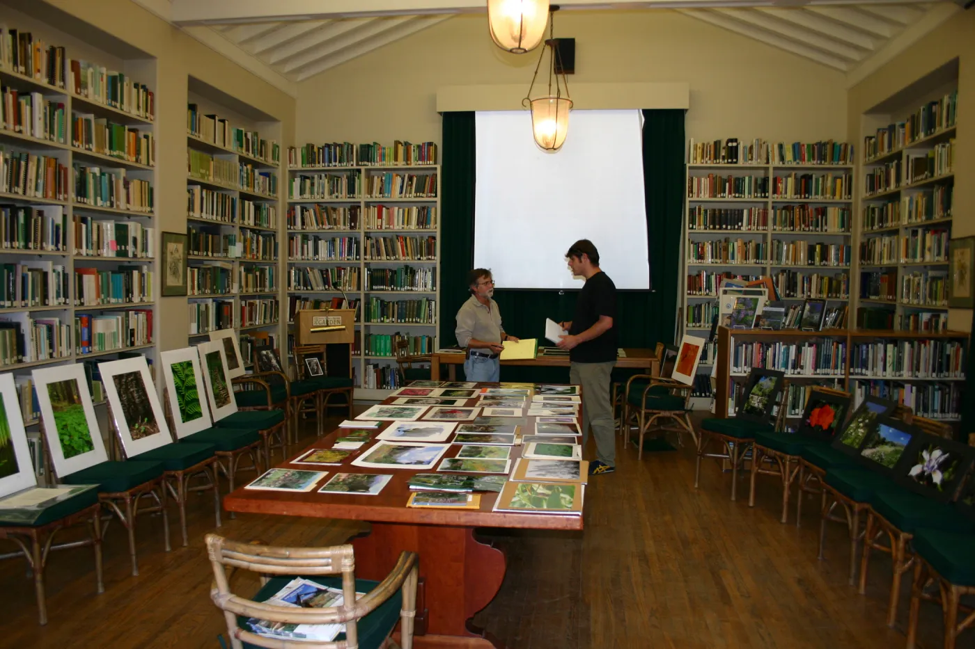SCAPE Art Exhibit, judging in the Blaksley Library