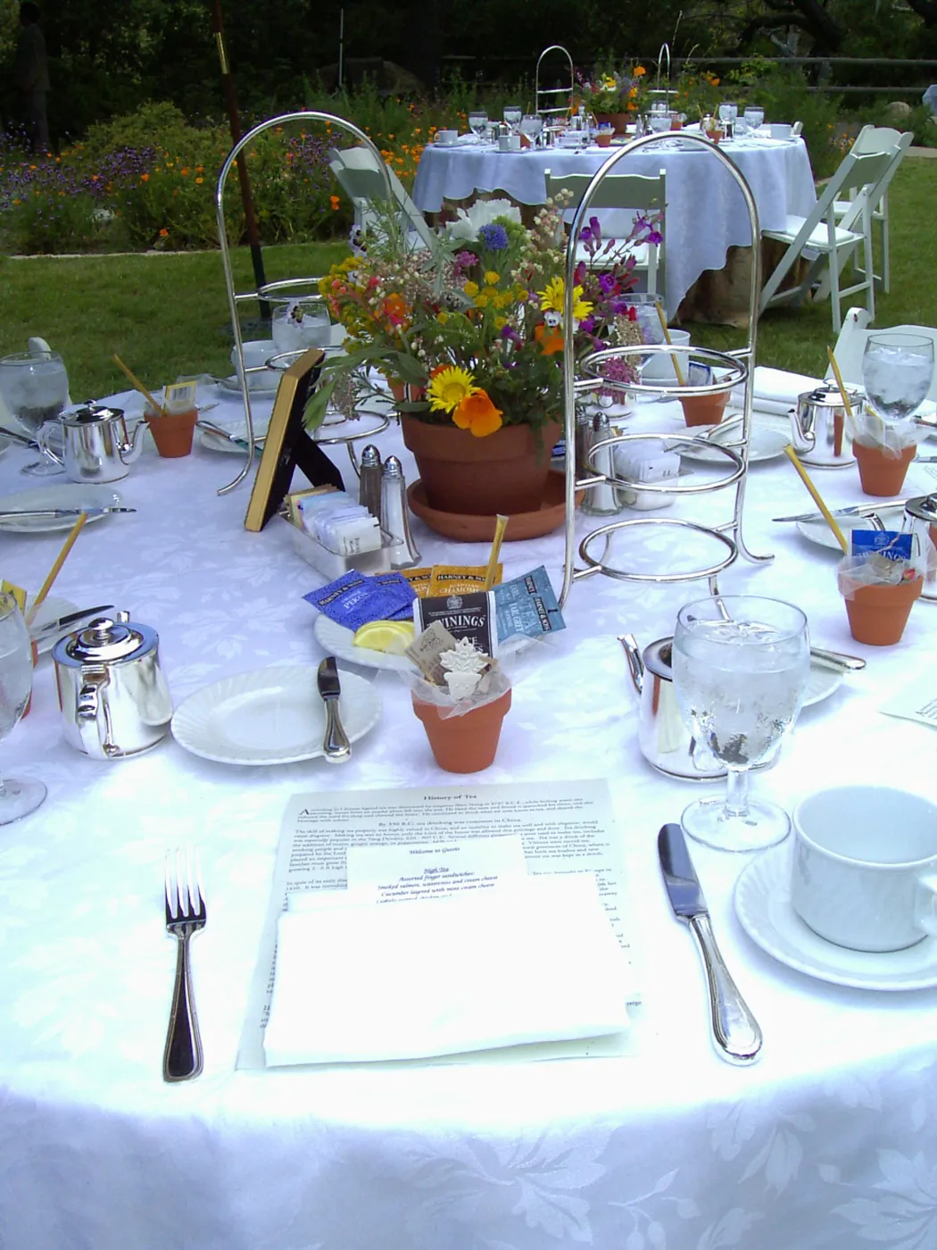 High Tea in the Garden, table setting