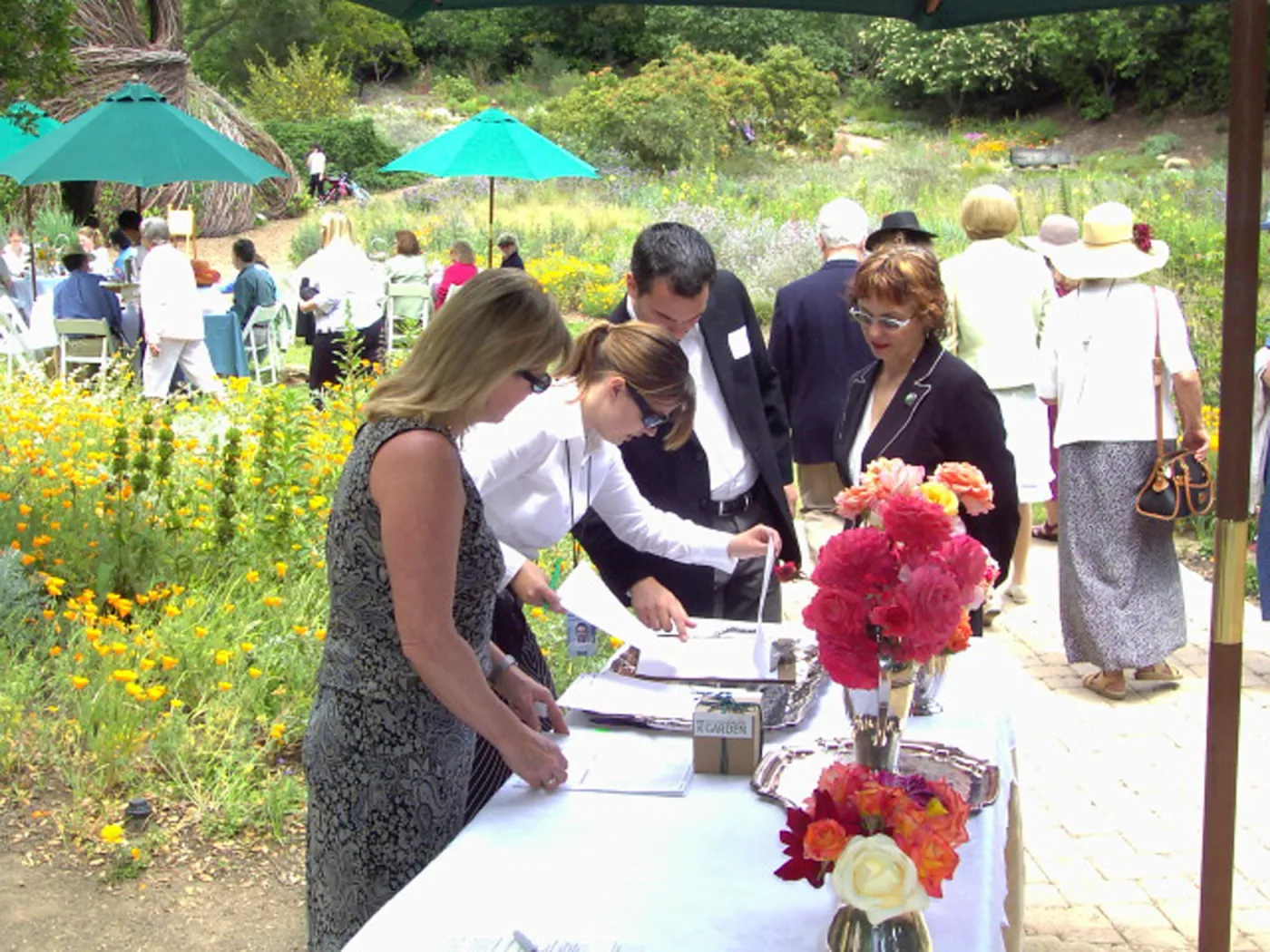 reception desk, High Tea in the Garden