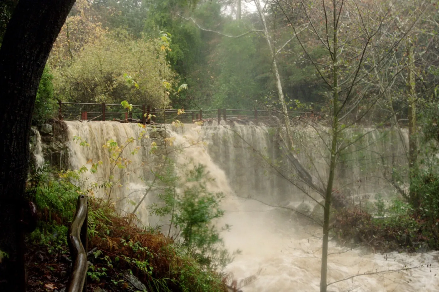 flood and storm debris at Mission Dam, Mission Creek
